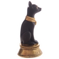 Decorative Small Black and Gold Bast Egyptian Figurine