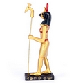 Decorative Gold Standing Horus Egyptian Figurine