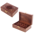  Sheesham Wood Aromatherapy Essential Oil Box  (Holds 12/24 Bottles)