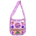 Ethnic Multi Wool Bags - Hippy Flower Design