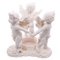 White Cherubs Holding Hands Oil Burner