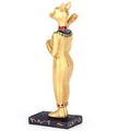 Decorative Gold Standing Bast Egyptian Figurine