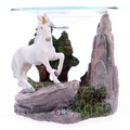 Unicorn fantasy oil burner  with glass dish