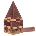 Sheesham Wood Pyramid Incense Burner Box