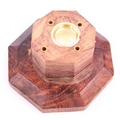 Sheesham Wood Tower Incense Burner - Buddha