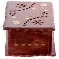 Decorative Sheesham Wood Fluted Flower Inlay Box