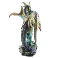 Mother Dragon Carrying Her Baby-  Fantasy Dragon Figurine