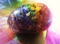 Large Orgonite Egg with Chakra Gemchips