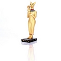 Decorative Gold Standing Bast Egyptian Figurine