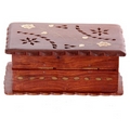 Decorative Sheesham Wood Fluted Flower Inlay Box