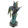 Mother Dragon Carrying Her Baby-  Fantasy Dragon Figurine